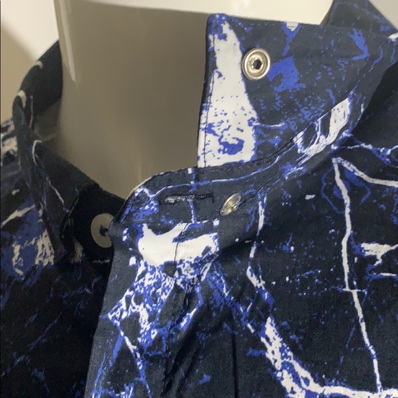 Armani Exchange Blue Fantasy Button Down Shirt - Picture 8 of 11